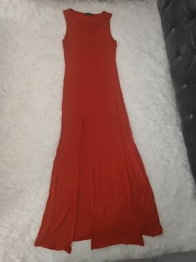 Sleeveless Red Maxi Dress